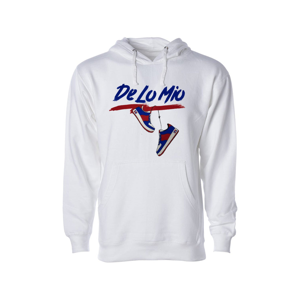 Dominican Phrase De lo mio Printed White Hoodie