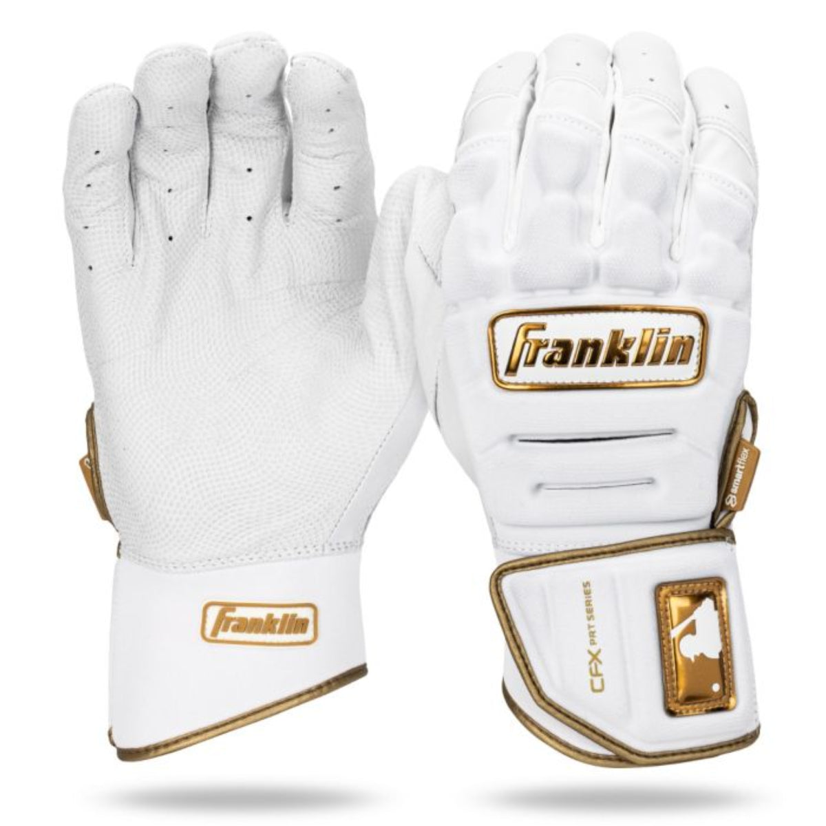 Franklin CFX PRT Protective Batting Gloves - White / Gold