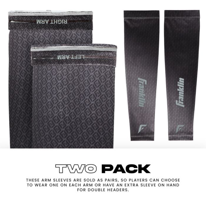 Franklin Premium Compression Arm Sleeves (2-Pack) – Performance Boost Sun Protection for Baseball Softball