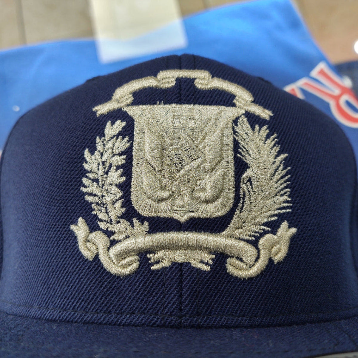 Escudo Republica Dominicana - Dominican Snapback Navy Blue - Metallic SilverHat