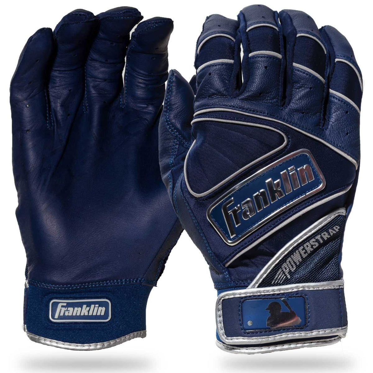 Franklin Powerstrap Chrome Batting Gloves - (20492F)