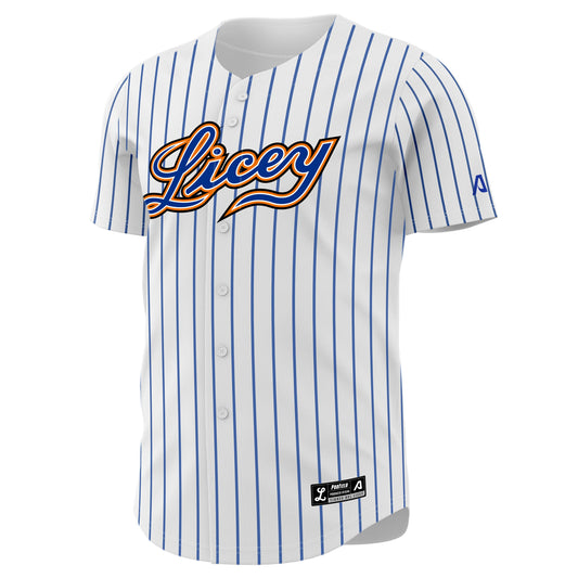 2025-2026 Official Licey Blue Pinstripe Jersey Arrieta - Men's Classic LIDOM Baseball